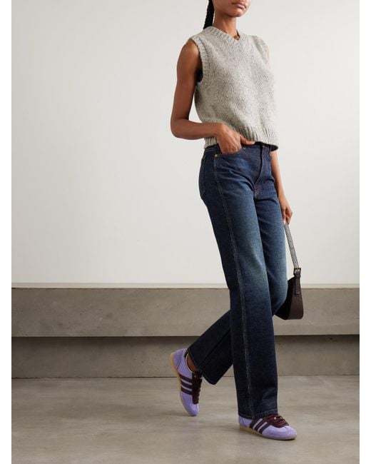 Suzie Kondi Gray Nico Cropped Cashmere Sweater Vest