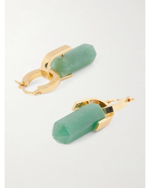 LaDoubleJ Blue Pillar-Plated Aventurine Earrings