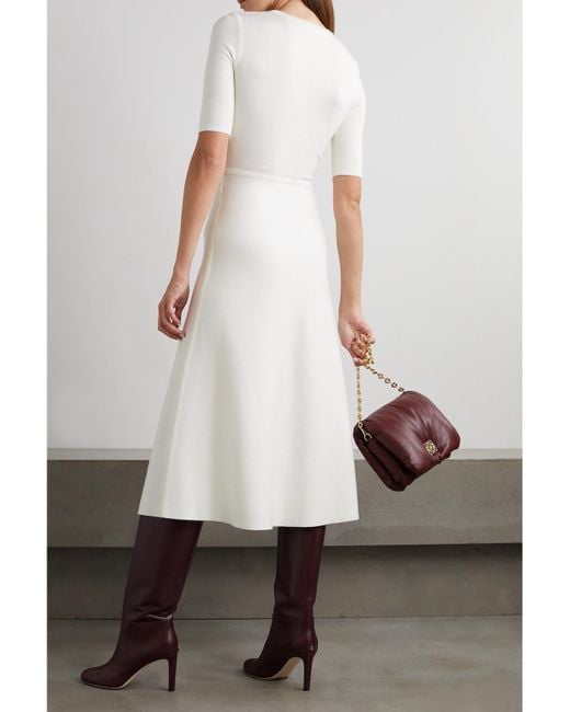 Gabriela Hearst White Seymore Wool, Cashmere And Silk-Blend Midi Dress