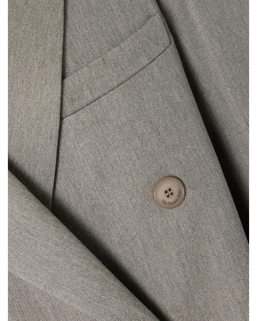 Frankie Shop Gray Jane Doppelreihiger Mantel Aus Twill