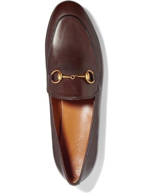 Gucci Jordaan Leather Loafers in Brown Save 14 Lyst