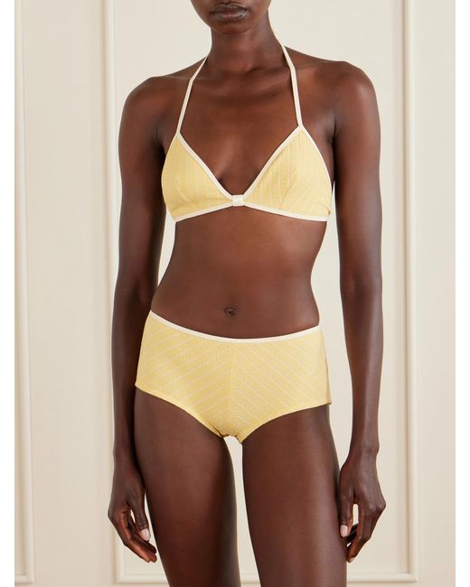 Eres Natural Sunshine Jacquard Bikini Top