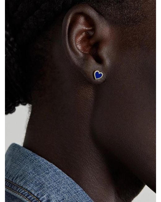 Jennifer Meyer Natural 18-Karat Lapis Lazuli Earrings