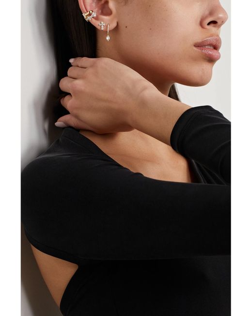 Anita Ko Natural Huggies 18-Karat Diamond Single Earring