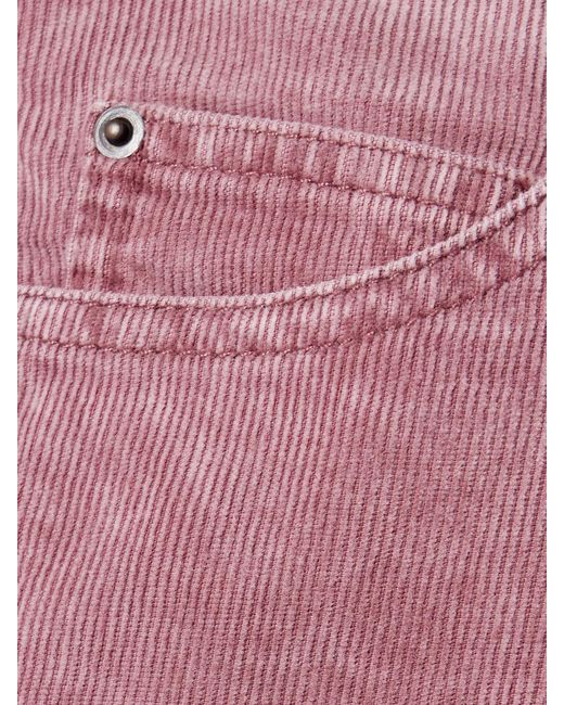 Isabel Marant Pink Leniya Cotton-Blend Corduroy Skinny Pants