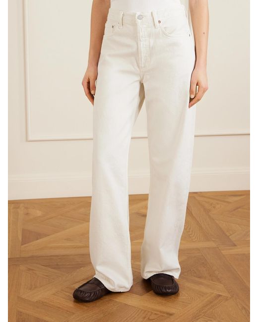 Agolde White Arc Wide-Leg Jeans