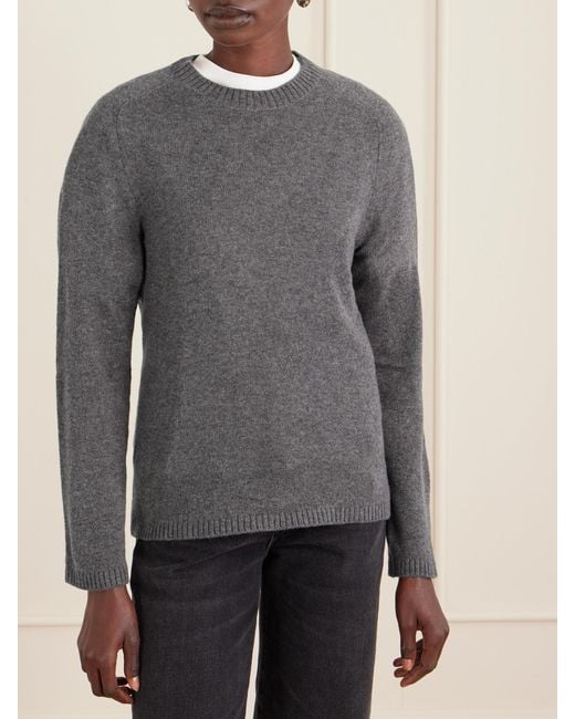 The Elder Statesman Gray Laurel Cashmere Sweater