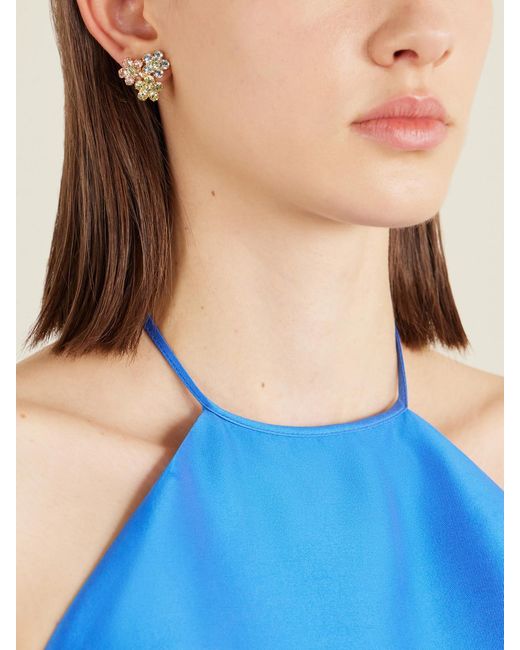 Jennifer Behr Natural Tone Swarovski Crystals Earrings