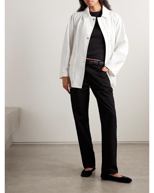The Row White Elodianna Cotton-Canvas Jacket