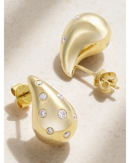 Roxanne First Natural Happy Tears 14-Karat Diamond Earrings