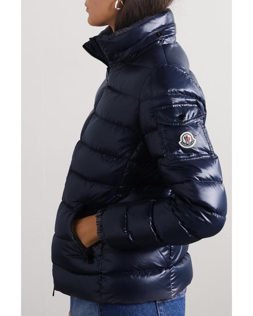 Moncler Blue Bady Quilted Shell Down Hooded Jacket