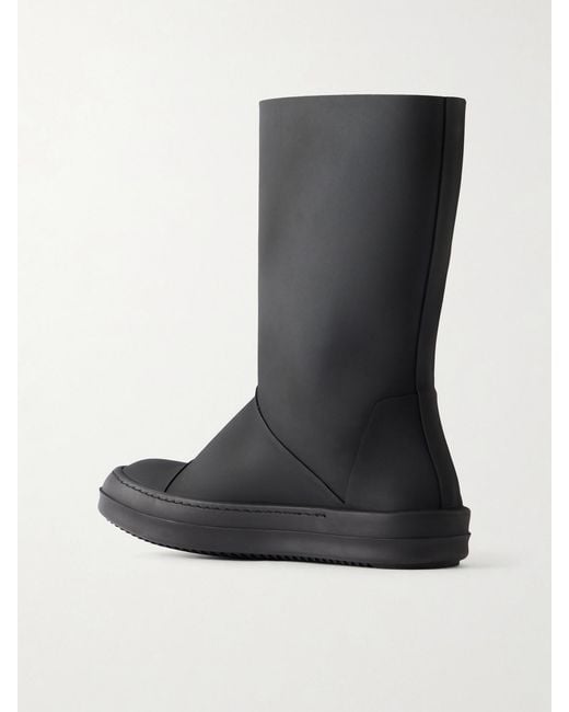 Rick Owens Black Leather Boots