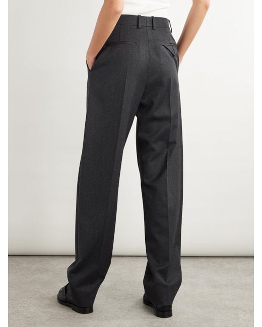 Bottega Veneta Black Hose Aus Woll-Twill Mit Falten