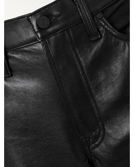 Mother Black The Smarty Hose Mit Geradem Bein Aus Lackleder Mit Recycelten Fasern