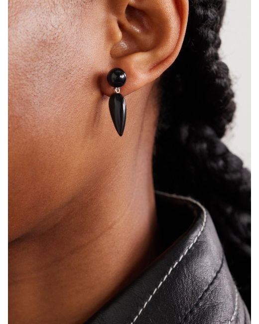 Sophie Buhai Black Tiny Phoenician Onyx Earrings