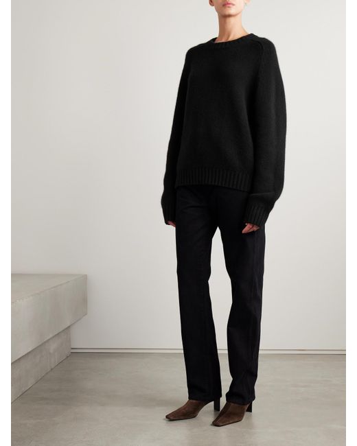 Khaite Black Mae Cashmere Sweater