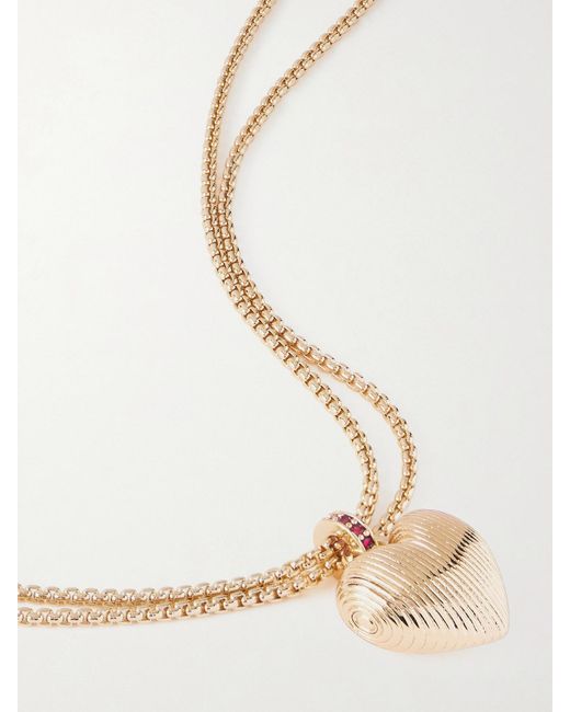 Roxanne Assoulin Natural Textured Heart-Tone Necklace