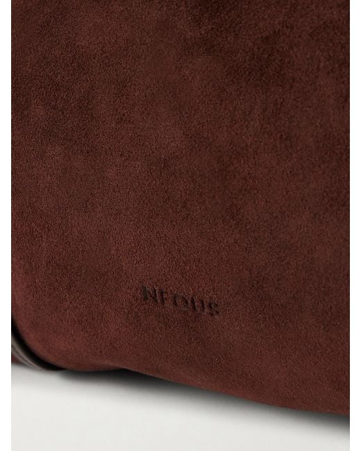 Neous Brown Berenices Suede And Leather Shoulder Bag