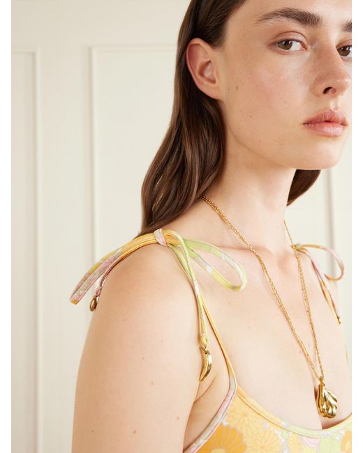 Chloé Yellow Floral-Print Swimsuit
