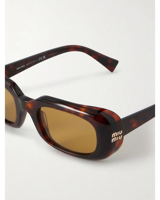 Miu Miu Multicolor Square-Frame Acetate Sunglasses