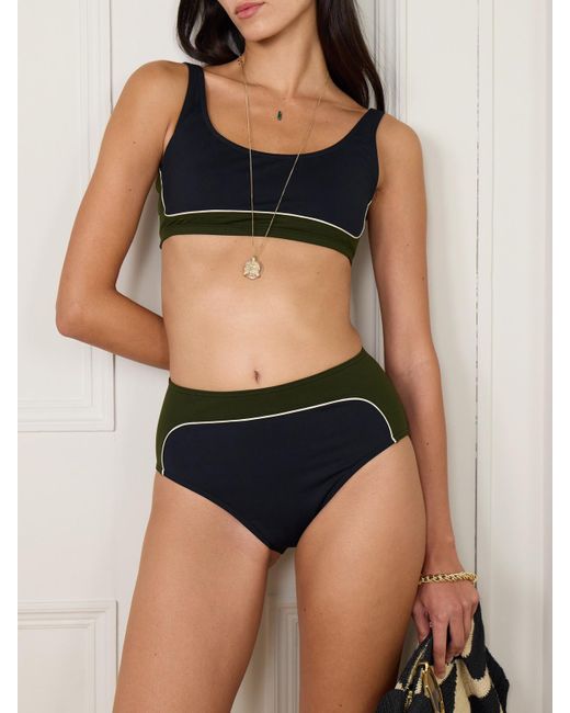 Eres Blue Plouf Color-Block Bikini Briefs