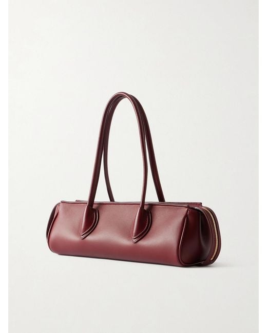 Khaite Red Donna Leather Shoulder Bag