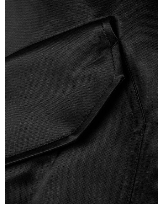 Adidas Originals Black Y-3 Wattierte Bomberjacke Aus Satin