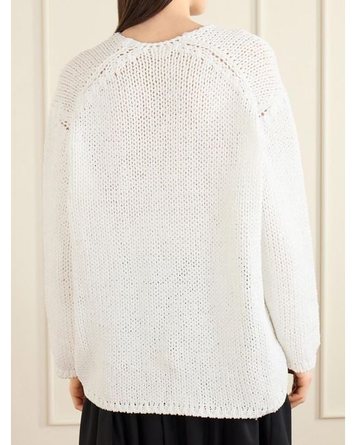 Comme des Garçons White Knitted Sweater