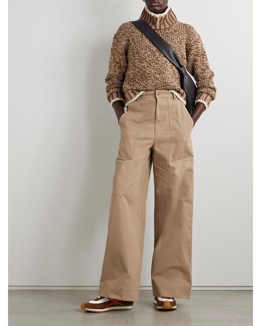 Moncler Brown Wool-Blend Turtleneck Sweater
