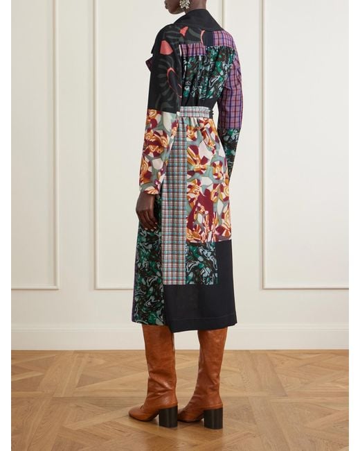 Dries Van Noten Multicolor Rolana Printed Chiffon Coat