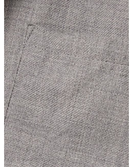 The Elder Statesman Gray Oversized Wool And Cashmere-Blend Shirt