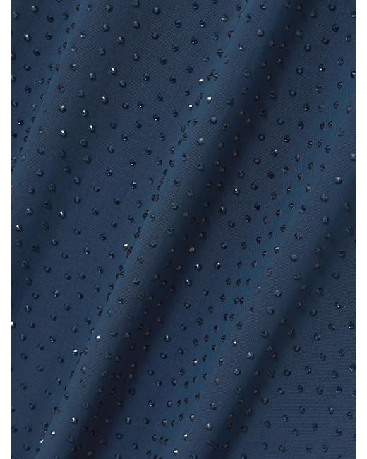 Rebecca Vallance Blue Elivera Maxirock Aus Stretch-Tüll Mit Kristallen