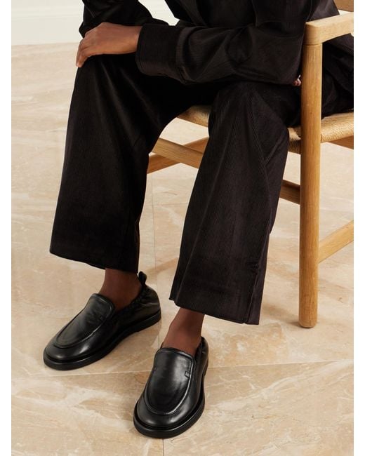 Studio Nicholson Black Donovan Leather Loafers