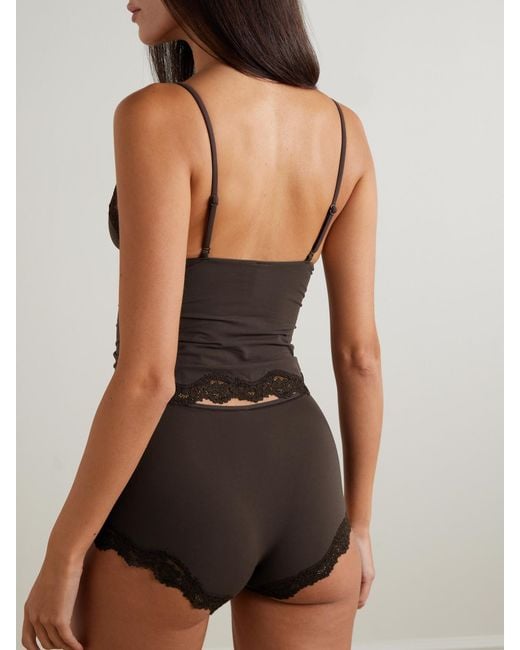 Skims Brown Fits Everybody Lace Triangle Cami