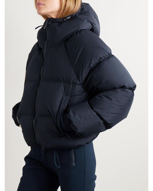 CORDOVA Blue Furano Hooded Two-Tone Quilted Down Ski Jacket