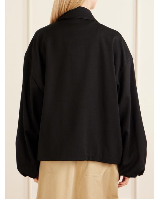 Loewe Black Logo-Embroidered Twill-Trimmed Shell Jacket