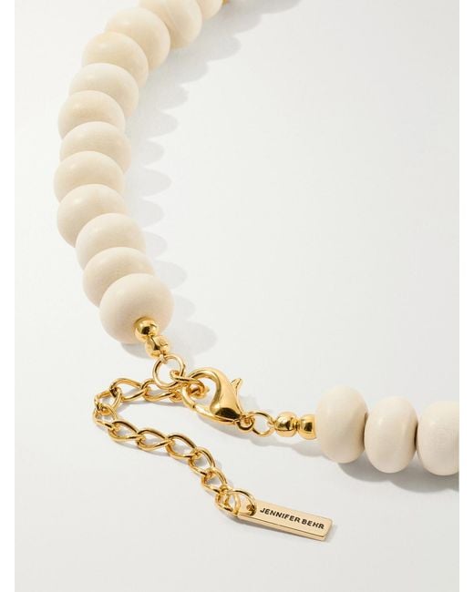 Jennifer Behr White Fruita Beads, Resin And-Tone Necklace