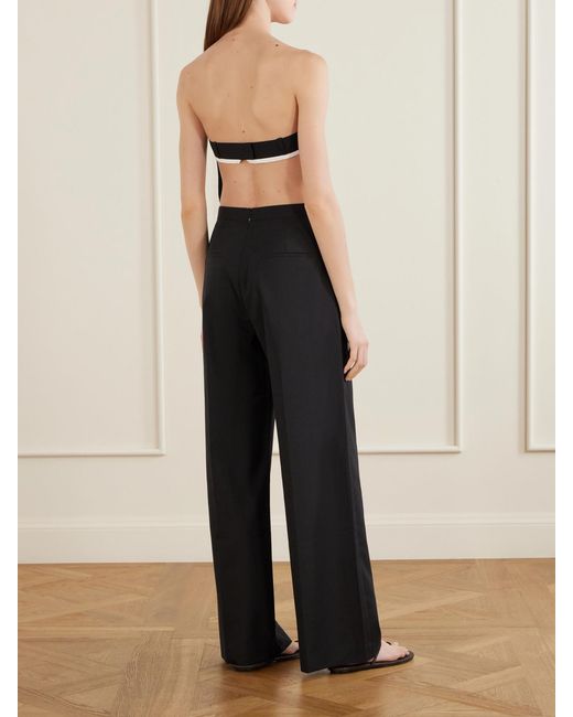 St. Agni Blue Pinstriped Woven Jumpsuit