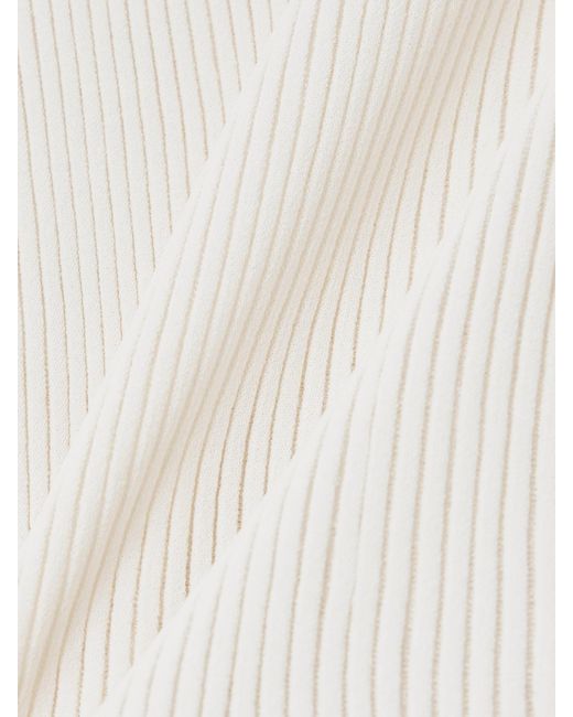 Ulla Johnson White Aster Oberteil Aus Rippstrick