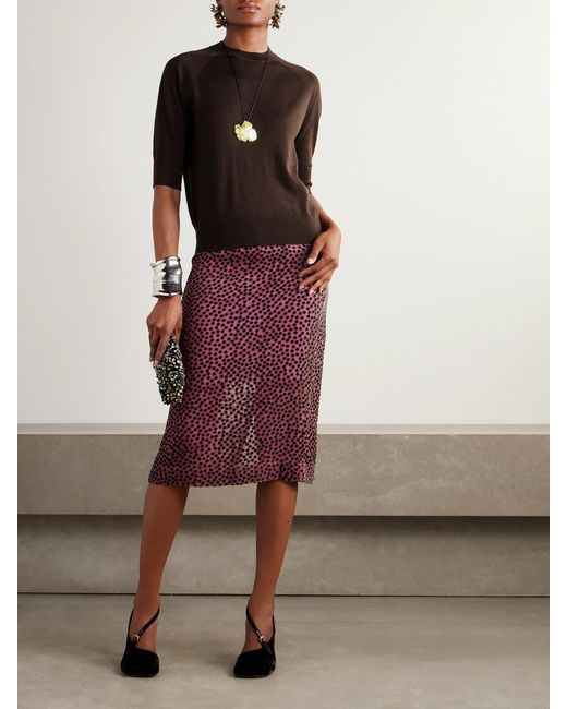 Dries Van Noten Red Wool Sweater