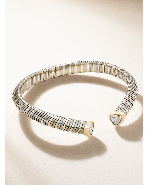 Marina B Natural Trisola 18-Karat, Titanium And Diamond Necklace