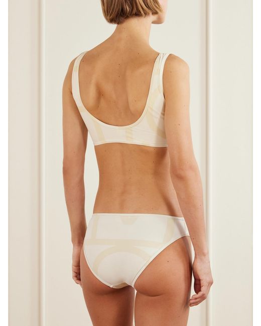 Totême Natural Monogram Printed Swim Shorts