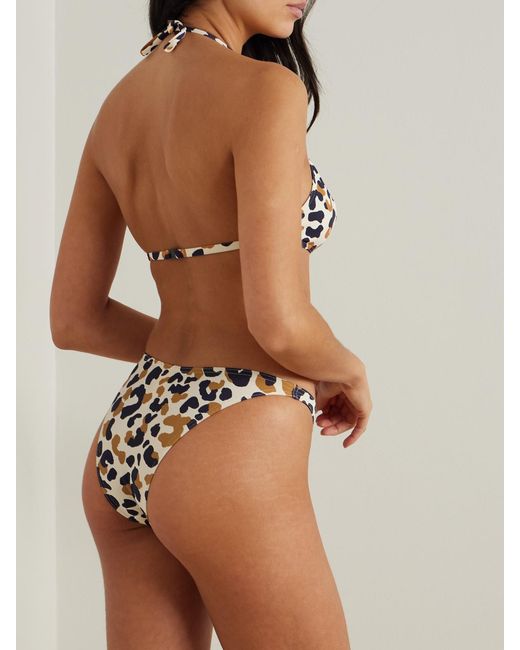 Eres Multicolor Coquillage Ecailles Buckled Printed Triangle Halterneck Bikini Top
