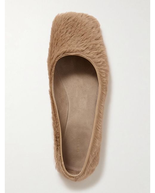 The Row White Ballerinas Aus Kalbshaar