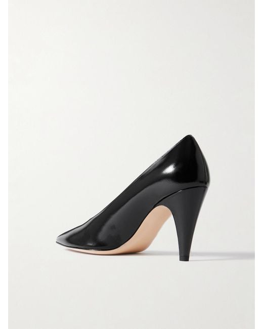 Gianvito Rossi Black Amelia 85 Patent-Leather Pumps