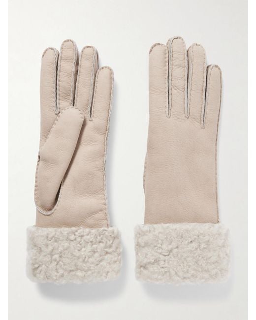 Brunello Cucinelli Natural Shearling Gloves