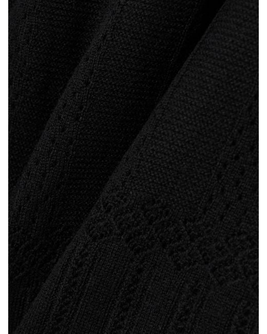 Eres Black Hose Mit Weitem Bein Aus Einer Woll-Kaschmirmischung