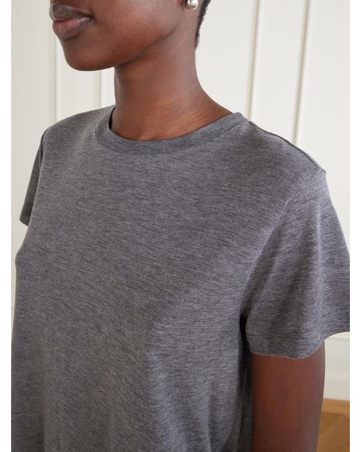 Agolde Gray Adine Lyocell-Jersey T-Shirt