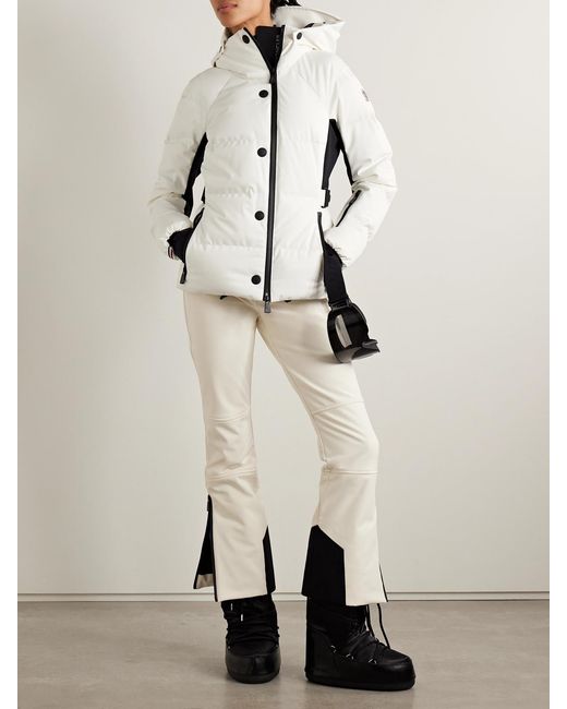 Moncler Black Guyane Hooded Quilted Down Ski Jacket