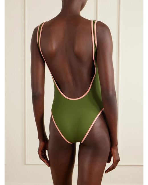 Johanna Ortiz Green Ribbed Onepiece